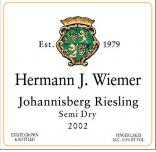 Hermann J. Wiemer - Johannisberg Riesling Finger Lakes Semi-Dry 0 (750ml)